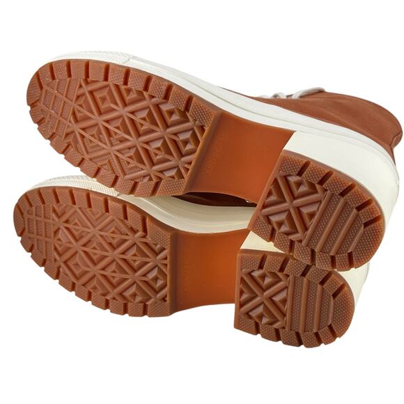 CONVERSE Chuck 70 De Luxe Heeled GR 82 Boot 12.5 NEW Women's Shoes A05253C Brown - Picture 7 of 9